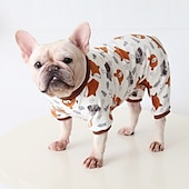 billiga Pyjamas-Hund Katt Pyjamas Mode söt stil Vinter Mjuk Tvättbar Bekväm Utomhus Ledigt / vardag Hundkläder for Bichon Frisé Pudel Pommeran valpen eller det lilla husdjuret Fjäril
