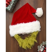 levne santa klobouk a doplňky-Ježíšek Grinch Santa čepice Pro páry Pánské Dámské Unisex Vánoce Karneval Štědrý večer Vánoce Klobouk