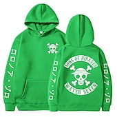 cheap Cartoon &amp; Movie Character Graphic-One Piece Monkey D. Luffy Hoodie Anime Cartoon Anime Front Pocket Graphic For Couple&#039;s Men&#039;s Women&#039;s Adults&#039; Hot Stamping