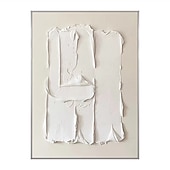 preiswerte Abstrakte Gemälde-Schweres, strukturiertes, dickes 3D-Ölgemälde auf Leinwand, abstraktes beige-weißes Acryl, Wandkunst, handgemaltes, gerahmtes Kunstwerk, gespannter Rahmen, fertig zum Aufhängen