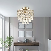 levne Křišťálové stropní světlo-3-Light 30 cm Kruhový / kulatý design Stropní světla Kov Umělecký styl Formální styl Moderní styl umělecké Moderní 110-120V 220-240V