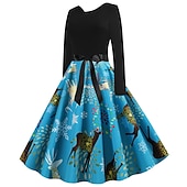 preiswerte Für Frauen-Weihnachtsmann Weihnachtskleid Ausgefallenes Weihnachtskleid Damen Weihnachten 1950er Erwachsene Weihnachten Neujahr Heiligabend Weihnachten Party Silvester Kleid