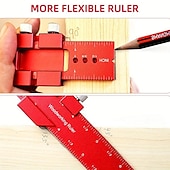 economico Attrezzi di misurazione-migliora la tua lavorazione del legno con questo righello tascabile di precisione: righello calcolatore in alluminio con misure in pollici e metriche, tracciatura di tipo T e strumento di layout