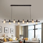 economico Luci a sospensione-lampada a sospensione a led linea design 100/120 cm metallo stile artistico lampadario moderno moderno semplice nordico minimalista luce ristorante di lusso lungo tavolo da bar sala da pranzo 110-120