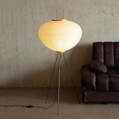 cheap LED Floor Lamp-Floor Lamps Modern Rice Paper Floor Lamp Tripod Iron Black Floor Lights Led Lamp for Living Room Study Bedroom Corner Stand Lights 110-240V