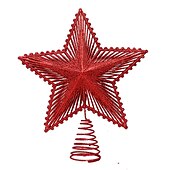economico Addobbi per l&amp;#39;albero di Natale-Stella puntale dell&#039;albero di Natale, decorazione della parte superiore dell&#039;albero, layout della scena della stella con la parte superiore dell&#039;albero a grana dritta con paillettes, decorazione da