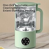 economico Elettrodomestici da cucina-Spremiagrumi portatile completamente automatico con interruttore di sicurezza con controllo touch e macchina per latte di soia da 350 ml &amp; miscelatore