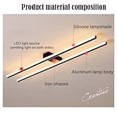 baratos Candeeiros de Teto-luz de teto led 3 cores 48/58/78 cm design de linha formas geométricas luzes de teto lâmpada de teto led adequada para corredor quarto corredor 110-240v