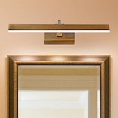 abordables Apliques de pared para interior-Luces de espejo,luz de espejo de baño vintage con interruptor,lámpara de baño,luces de espejo de tocador para iluminación de tocador,lámpara de pared interior ip44 luz de maquillaje giratoria lámparas