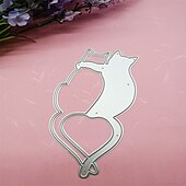 preiswerte Wandschablonen-1 Stück Metall-Stanzformen, Schnittform, Tier, Katze, Dekoration, Sammelalbum, Papier, Handwerk, Messerform, Klingenstanzer, Schablonen