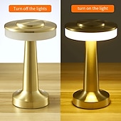 economico Lampade da tavolo-lampada da scrivania ricaricabile dimmerabile vintage a forma di manubrio lampada da scrivania in metallo senza fili