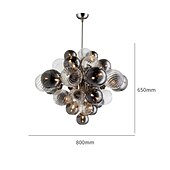 economico Lampadari particolari-9-Light 60 cm Oscurabile Plafoniere Metallo geometrico Finiture verniciate Moderno 110-240 V