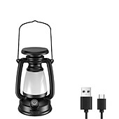 cheap Landscape Lights-New Retro Lamp Tri-Color Led Stepless Dimming Light Source Portable Hanging Solar Charging USB Camping Outdoor Lighting 1PC
