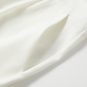 economico Sottile-Per uomo Pantaloni Pantaloni Eleganti Pantaloni casual Pantaloni da Abito Baggy Tasca Frontale Gamba Dritta Semplice Comodità Traspirante Matrimonio Casuale Quotidiano Moda Essenziale Nero Bianco