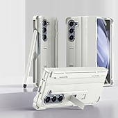 abordables Carcasas Samsung-Funda para teléfono Samsung Galaxy Z Fold 6 Z Fold 5 Z Fold 4 Z Fold 3 cubierta trasera con soporte de pie con protector de pantalla magnético color sólido PC