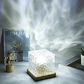 abordables Lampes de table-Lampe de Table Décorative Artistique Batterie Li intégrée Pour Chambre à coucher ABS Transparent