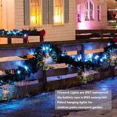 voordelige Batterij String Lights-0,3 m Verlichtingsslingers Kerst Starburst-verlichting 90/120/150/180/200 LEDs EL Warm wit Koel wit Blauw Vuurwerk / Starburst Lights Bruiloft Kerst decoratie Patio 5 V
