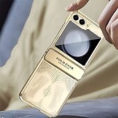 お買い得  サムスン用ケース-Samsung Galaxy Z Flip 6 Z Flip 5 Z Flip 4 Z Flip 3 用の電話ケース バックカバー ウルトラスリム ショックプルーフ ソリッドカラー PC