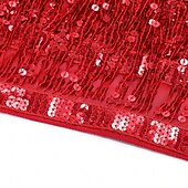 cheap Great Gatsby-Women Sequin Hip Skirt Fringe Tassel Wrap Scarf Party Rave Festival Outfit Halloween Belly Dance Costume Party Club