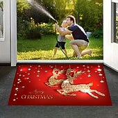 halpa Christmas Bath-joulusisustus joulu ovimatot lattiamatot, liukastumista estävät joulutervetulolattiamatot joulukuusen etuovimatto sisätiloihin ulkona kotipuutarhaan