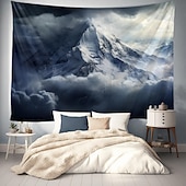 abordables paisaje tapiz-Tapiz colgante de montaña nevada, arte de pared, tapiz grande, decoración mural, fotografía, telón de fondo, manta, cortina, decoración para el hogar, dormitorio y sala de estar