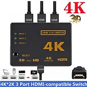 رخيصةأون الكابلات-4k 2k 3x1 hdmi كابل الفاصل hd 1080p فيديو الجلاد محول 3 مدخل 1 منفذ إخراج hdmi hub for xbox ps4 dvd hdtv pc كمبيوتر محمول تلفزيون