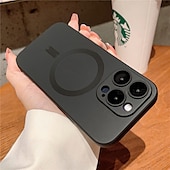 رخيصةأون جرابات آيفون-هاتف غطاء من أجل Apple ايفون 16 آيفون 15 برو ماكس بلس iPhone 14 Pro Max Plus iPhone 13 12 11 Pro Max مع ماجسيف حامي عدسة الكاميرا دعم الشحن اللاسلكي ماتي متجمد لون الصلبة TPU