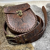 abordables Accesorios y más-Medieval Cinturón Vikingo Unisexo Celta Vikingo Víspera de Todos los Santos Carnaval Rendimiento Fiesta LARP Adulto Cinturón Maleta
