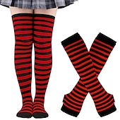 abordables Accesorios-Calcetines hasta rodilla Calcetines de Navidad Mujer Navidad Carnaval Mardi Gras Nochebuena Retro Antiguo Guantes Calcetines