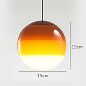 economico Luci Isola cucina-luci a sospensione a led design unico in vetro sfumato colore mini illuminazione a sospensione 15 / 25cm per luci isola cucina camera da letto 1 confezione bianco caldo 110-240v