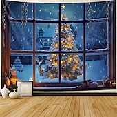 Christmas Decorations Hanging Tapestry Christmas Tree Winter Snow Wall Art Xmas Large Tapestry Mural Decor Photograph Backdrop Blanket Curtain Home Bedroom Living Room Decoration Window View cheap Christmas Tapestry Hanging-Christmas Decorations Hanging Tapestry Christmas Tree Winter Snow Wall Art Xmas Large Tapestry Mural Decor Photograph Backdrop Blanket Curtain Home Bedroom Living Room Decoration Window View