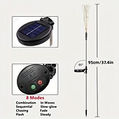 ieftine Lumini de cale și lanterne-1 buc 3 W Lumini Solare LED Lumini și felinare ale căii Alimentat solar Crăciun decor de nunta Alb Cald Alb Rece Albastru 5 V 200/150/120/90 LED-uri de margele