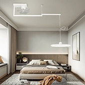 economico Ventilatore da soffitto con luci-lampada a sospensione a led con plafoniera lampada a sospensione industriale braccio oscillante lampada a sospensione, lampada a sospensione a cupola regolabile per sala da pranzo soggiorno 110-240v
