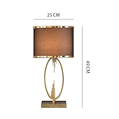 cheap Bedside Lamp-Table Lamp Light Luxury Bedroom Bedside Lamp Large Table Lamps with Drum-Shaped Fabric Lampshades Study Room Office Night Light