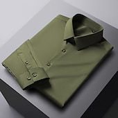 cheap Men&#039;s Dress Shirts-Men&#039;s Dress Shirt Non Iron Shirt Graphic Prints Wedding Outdoor Wine Blue-Green Black White Long Sleeve Turndown Spring &amp;  Fall Clothing Apparel