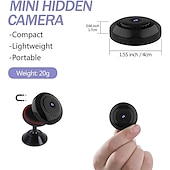 cheap Indoor IP Network Cameras-Mini Camera WiFi Wireless IP Cameras for Home Security Surveillance with Video 1080P Small Portable Nanny Cam with Phone App Motion Detection Night Vision for Indoor Outdoor Small Camera