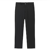cheap Slim-Men&#039;s Dress Pants Trousers Slacks Flat Front Pants Suit Pants Straight Leg Geometry Stretch No-Iron Formal Wedding Business Classic Style Casual Black Royal Blue High Waist Stretchy