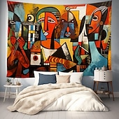 tanie gobeliny artystyczne-obraz olejny afrykańskie kobiety wiszące gobelin wall art duży gobelin mural wystrój fotografia tło koc kurtyna strona główna sypialnia dekoracja salonu