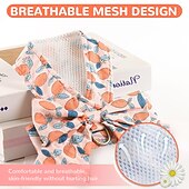 cheap Dog Collars, Harnesses &amp; Leashes-Dog Harness and Leash Set with Bow Knot No Pull Pet Daisy Floral Harness with D-Ring Soft Mesh Dog Harness Vest Set Escape Proof Princess Puppy Harness for Small Girl Dogs Cats