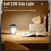 abordables Lampes de travail-Mini lampe de poche portable avec porte-clés, lampe de camping rechargeable par usb de type c, aimant edc, batterie intégrée