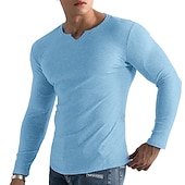 preiswerte Geripptes Strick-T-Shirt-Herren T Shirt Geripptes Strick-T-Shirt T-Shirt Langarmshirt Langarm V Ausschnitt Sommer Einfach Grubenstreifen Mode Designer Basic Stricken Urlaub Straße Ausgehen Schwarz Weiß Rosa Top T-Shirt für