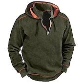 levne pánské základní mikiny s kapucí-Pánské Kapuce Taktická mikina s kapucí Taktická Černá Armádní zelená Námořnická modř Šedá Kapuce Bez vzoru Sporty a outdoor Denní Dovolená Šik ven Chladný Na běžné nošení Jaro &amp; podzim Oblečení