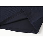 economico Polo classica da uomo-Per uomo Magliette Polo a Nido d'Ape Testurizzato Casuale Sportivo Bavero Manica Corta Muscolo Stile Vecchio Denaro Semplice Patchwork Estate Vestibilità regolare Nero Bianco Blu marino Grigio