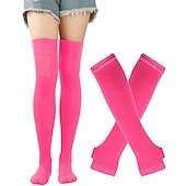 abordables Accesorios-Calcetines hasta rodilla Calcetines de Navidad Mujer Navidad Carnaval Mardi Gras Nochebuena Retro Antiguo Guantes Calcetines