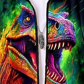 levne 3D zvířata pro chlapce-Chlapecké 3D Dinosaurus Mikina a kalhoty Sada Dlouhý rukáv 3D tisk Podzim Zima Aktivní Módní Chladný Polyester Děti 3-12 let Venkovní ulice Dovolená Běžný