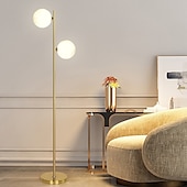 billige led gulvlampe-sphere stue gulvlampe, moderne 2-sfære lampe fra midten av århundret for soverom, lys LED stående lampe for kontor, moderne stueinnredning 110-240v
