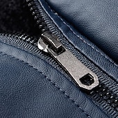 preiswerte Kunstlederjacke-Herren Lederjacke Kunstlederjacke Motorradjacke Outdoor Freizeitskleidung Warm Herbst Winter Farbblock Modisch Strassenmode Ständer Standard Weiß Gelb Rote Dunkelblau Jacken