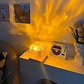 abordables Lampes de table-Lampe de Table Décorative Artistique Batterie Li intégrée Pour Chambre à coucher ABS Transparent
