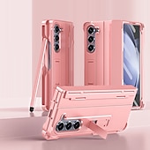 abordables Carcasas Samsung-Funda para teléfono Samsung Galaxy Z Fold 6 Z Fold 5 Z Fold 4 Z Fold 3 cubierta trasera con soporte de pie con protector de pantalla magnético color sólido PC