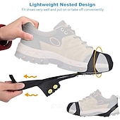 economico Articoli per la casa-10 borchie copriscarpe antiscivolo strada innevata scarpe da neve resistenti all&#039;usura scarpe da arrampicata su ghiaccio punte ramponi tacchetti copriscarpe
